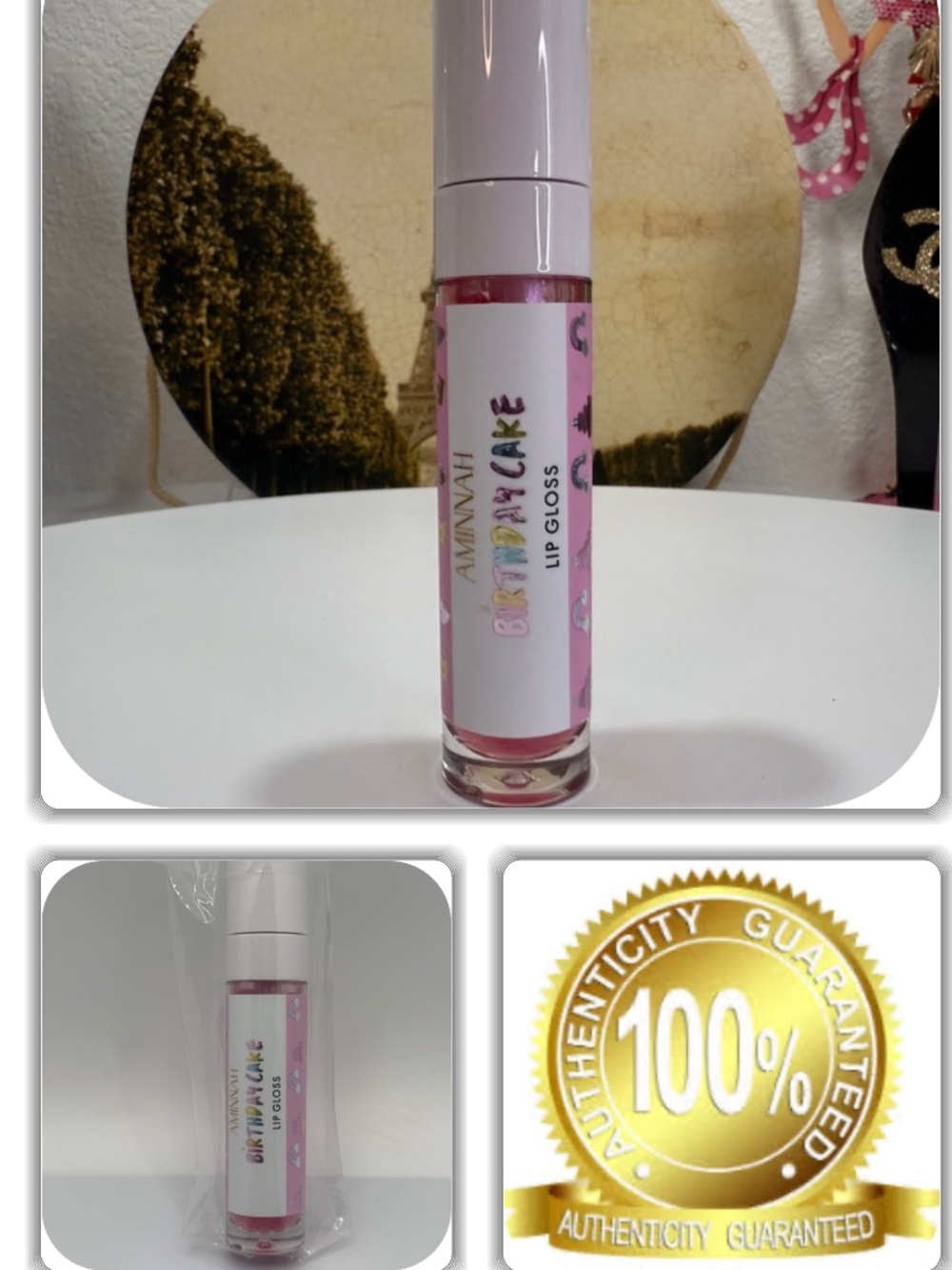 GORGEOUS NWT- AMINNAH BIRTHDAY CAKE LIP GLOSS!